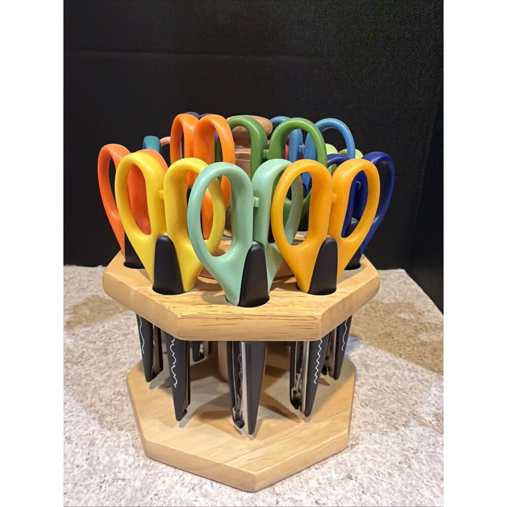 Kraft Edger Scissors With Carousel Set of 15 Decorative Craft Paper Scissors